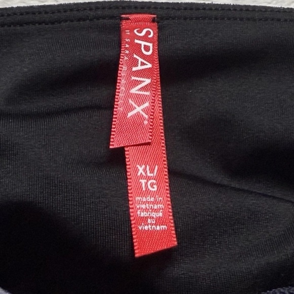 Spanx Velvet Velour Leggings Women’s XL Navy Blue Pants Pull On Stretch - Picture 4 of 5